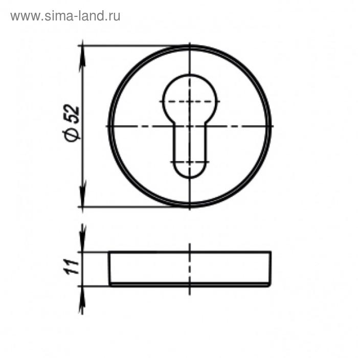 фото Накладка cylinder et urb sn-3, цвет матовый никель, 2 шт. armadillo