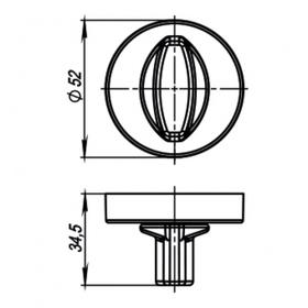

Ручка поворотная WC-BOLT BK6/URB OB-13, цвет античная бронза