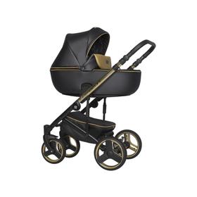 

Коляска Ozon premium, 2 в 1, цвет чёрный/золотой