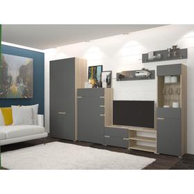 

Шкаф 2х ств Анталия, 900х2030х466, Графит/Дуб сонома