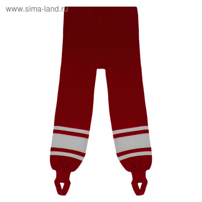 Рейтузы хоккейные, размер 44, цвет красный/белый