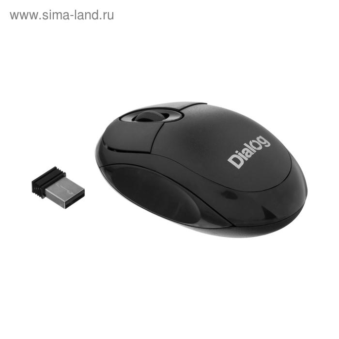 Мышь Dialog MROC-10U, беспроводная, оптическая, 1200 dpi, 1xAAA, USB, чёрная