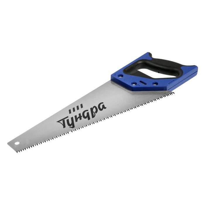 Ножовка по дереву ТУНДРА, 2К рукоятка, 2D заточка, каленый зуб, 7-8 TPI, 350 мм ножовка по дереву 500 мм 5 6 tpi каленый зуб линейка пластиковая рукоятка sparta