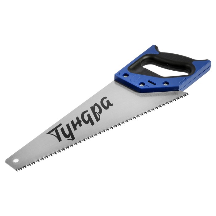 Ножовка по дереву ТУНДРА, 2К рукоятка, 3D заточка, каленый зуб, 7-8 TPI, 350 мм ножовка по дереву лом пластиковая рукоятка 7 8 tpi 350 мм