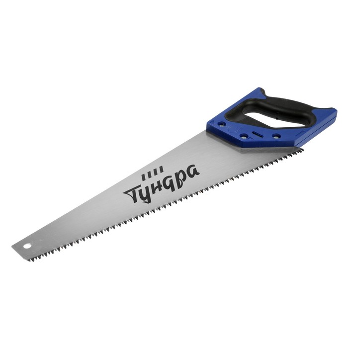 Ножовка по дереву ТУНДРА, 2К рукоятка, 3D заточка, каленый зуб, 7-8 TPI, 400 мм ножовка по дереву 450 мм 9 tpi зуб 3d металлопластиковая рукоятка denzel
