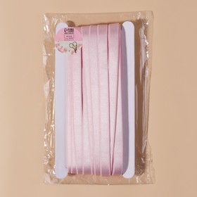 Резинка для бретелей, блестящая, 10 мм, 10 ± 0,5 м, цвет розовый от Сима-ленд