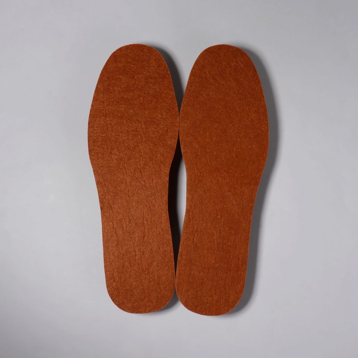 Стельки для обуви, универсальный размер, пара, цвет коричневый