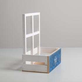 

Кашпо флористическое с окном "Зимний узор", 15 × 9 × 25 см
