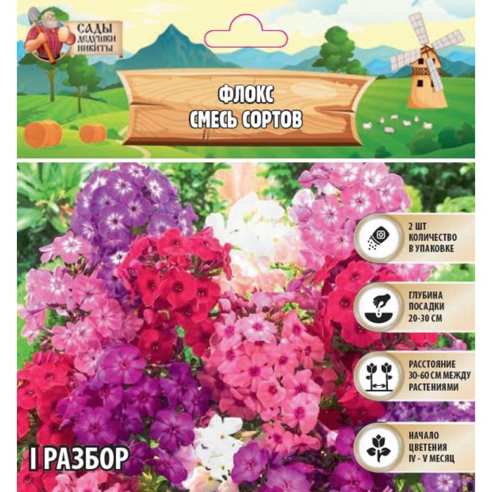

Флокс смесь сортов I, 2 шт, Весна 2024