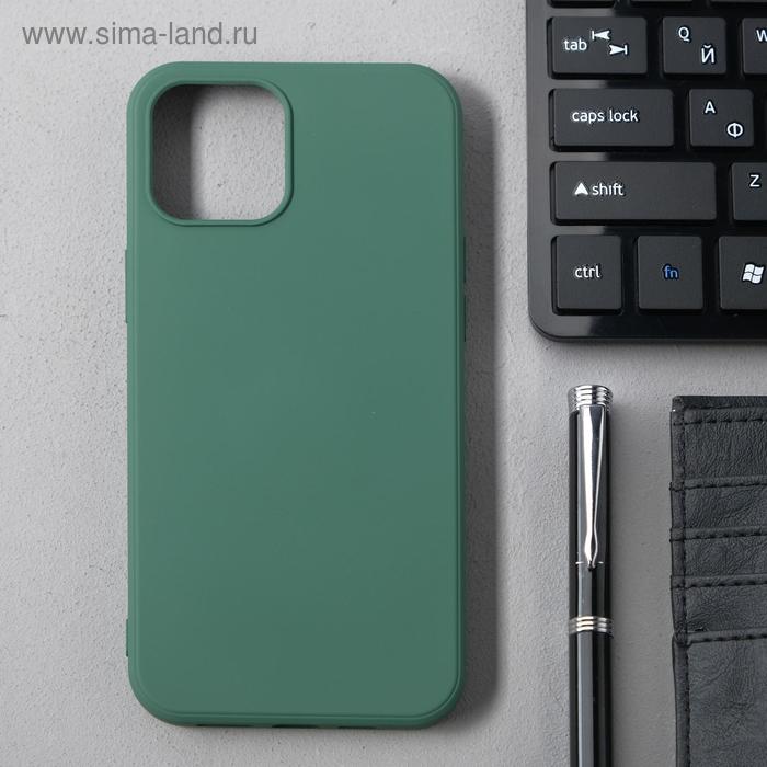 фото Чехол activ full original design, для apple iphone 12 pro max, силиконовый, тёмно-зелёный