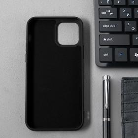 

Чехол Activ Full Original Design, для Apple iPhone 12/12 Pro, силиконовый, чёрный