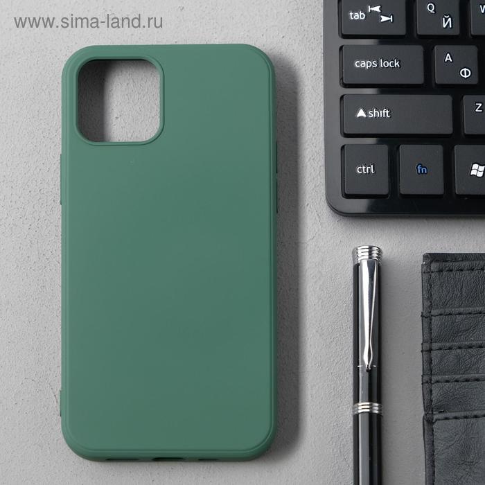 фото Чехол activ full original design, для apple iphone 12/12 pro, силиконовый, тёмно-зелёный