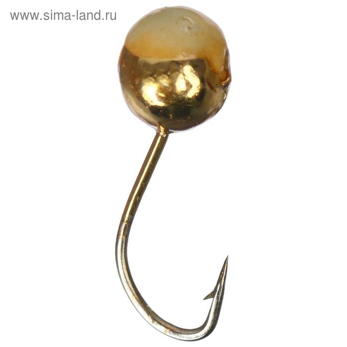 

Мормышка «Шар» с отверстием, цвет gold plated, с фосфорной пяткой, d=4, 5 шт.