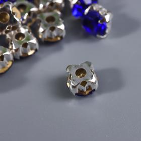 

Хрустальные стразы в цапах "Астра" 6 мм, 40 шт/упак, серебро/синий