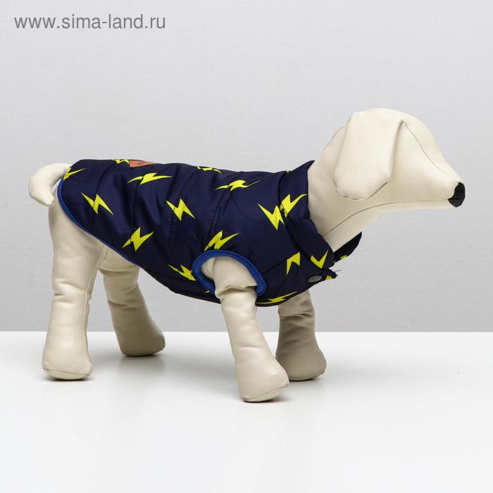

Куртка для собак "Молния", XXL (ДС 40 см, ОШ 35 см, ОГ 55 см), тёмно-синяя