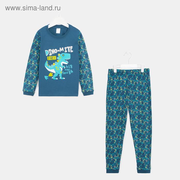 Пижама для мальчика, цвет синий, рост 104-110 см