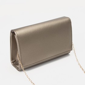 

Сумка женская, отдел на клапане, длинная цепь, цвет бронзовый