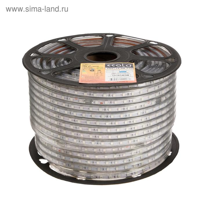 Светодиодная лента Ecola 14 × 7 мм, 100 м, IP68, SMD5050, 60 LED/м, 14.4 Вт/м, 220 В, свечение синее светодиодная лента ecola 14 × 7 мм 100 м ip68 smd5050 60 led м 14 4 вт м 220 в свечение жёлтое