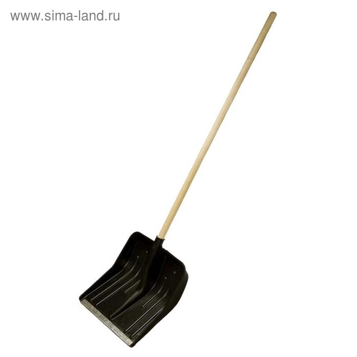 

Лопата пластиковая, ковш 420 × 425 мм, с планкой, деревянный черенок, «Сибртех»