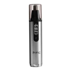 

Триммер HTC АТ-036, для носа/ушей/бороды, 2 насадки, от АКБ, серебристый