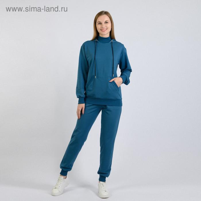фото Костюм женский (худи, брюки) цвет синий, размер 48 modellini