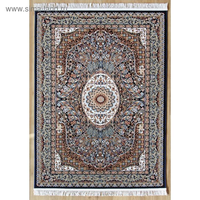 Ковёр прямоугольный Isfahan d517, размер 80x133 см, цвет navy