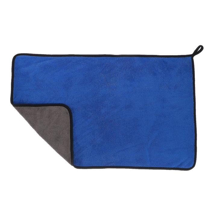 Салфетка для автомобиля CARTAGE, микрофибра, 350 г/м², 40×60 cм, сине-серая