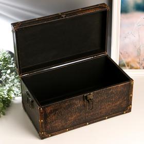 

Шкатулка дерево "Состаренный сундук с заклёпками" 19,5х21,5х38 см