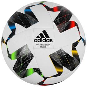 

Мяч футбольный ADIDAS UEFA NL TRN, размер 4, 18 панелей, ТПУ, машинная сшивка, цвет белый/мультиколор