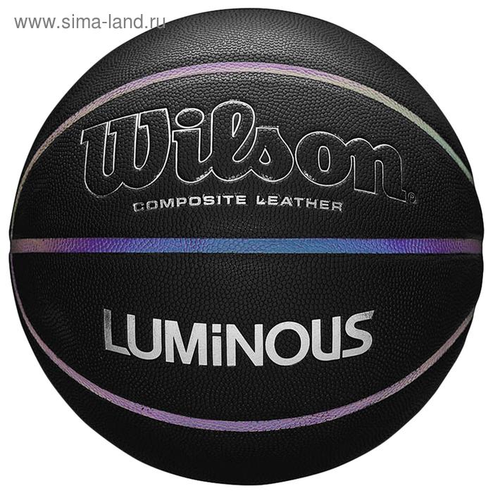 фото Мяч баск. wilson ncaa luminous, арт.wtb2027id07, р.7, композит, бут.камера, черный