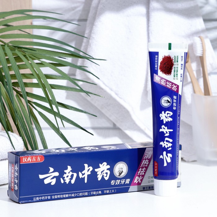 Зубная паста китайская традиционная на травах с шеффлерой, противовоспалительная, 110 г зубная паста китайская традиционная противовоспалительная с гвоздикой 160 г