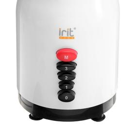 

УЦЕНКА Блендер Irit IR-5511, стационарный, 300 Вт, 1.5 л, 2 скорости, стекло, белый