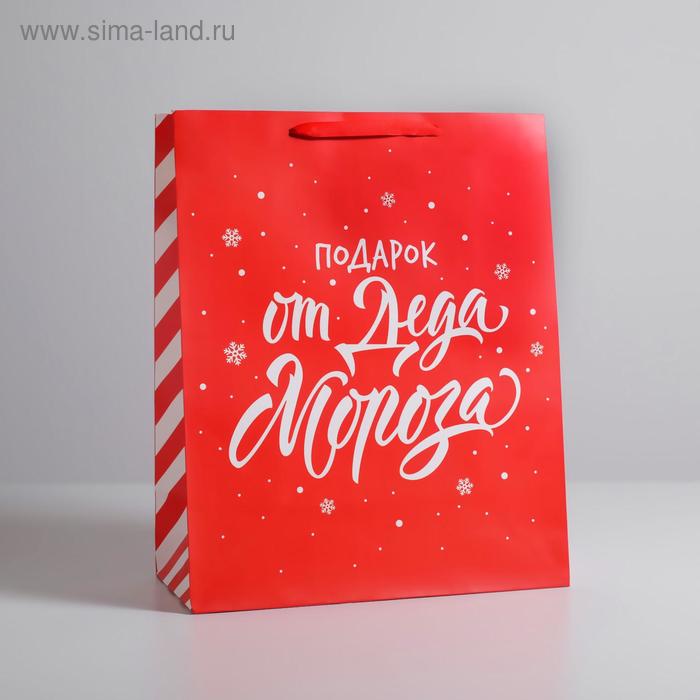 Пакет ламинированный вертикальный «Подарок от Деда Мороза», XL 40 × 49 × 19 см