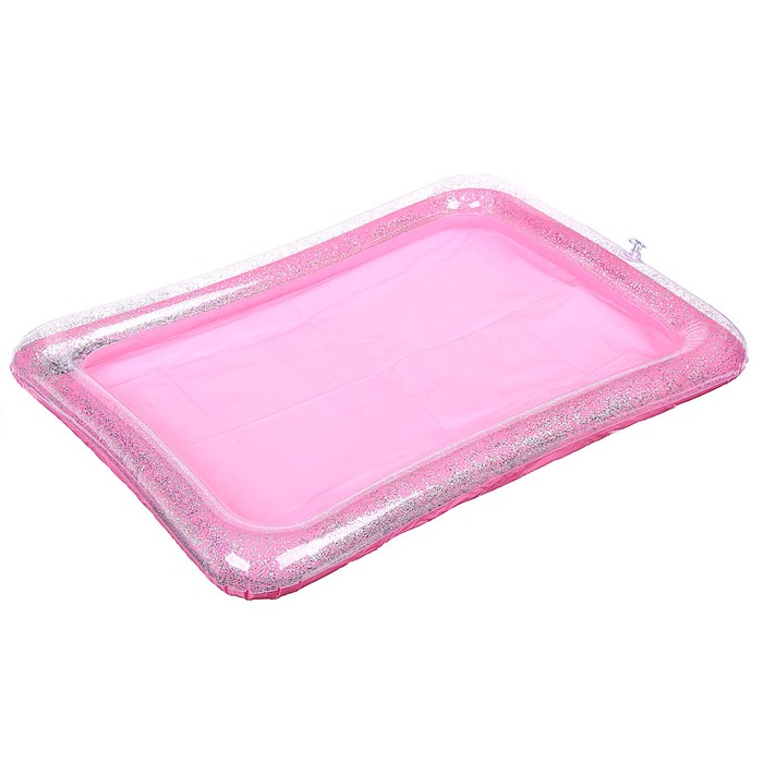 Надувная песочница с блёстками, 60х45 см, цвет розовый