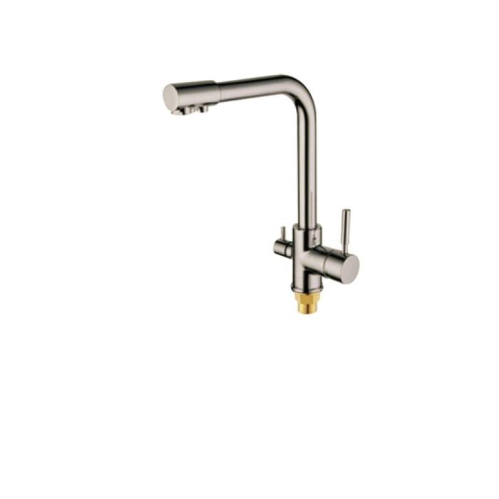 Смеситель для кухни FEINISE S9033-4, однорычажный, высокий излив, выход под фильтр, бронза