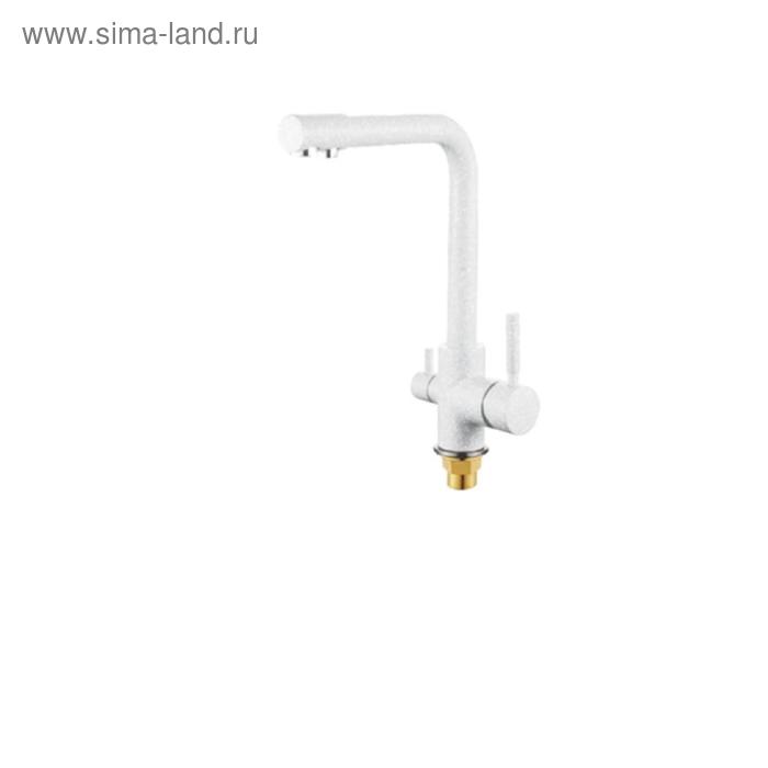Смеситель для кухни FEINISE S9033-7 однорычажный высокий излив выход под фильтр белый 6992₽