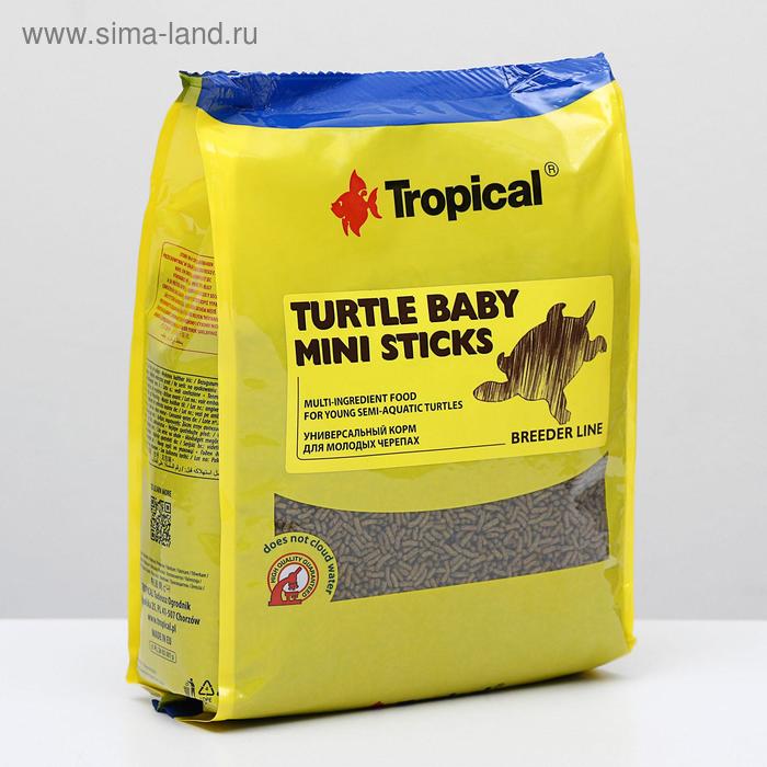 Корм Tropical Turtle Baby Mini Sticks для черепах, плавающие палочки, 1 кг