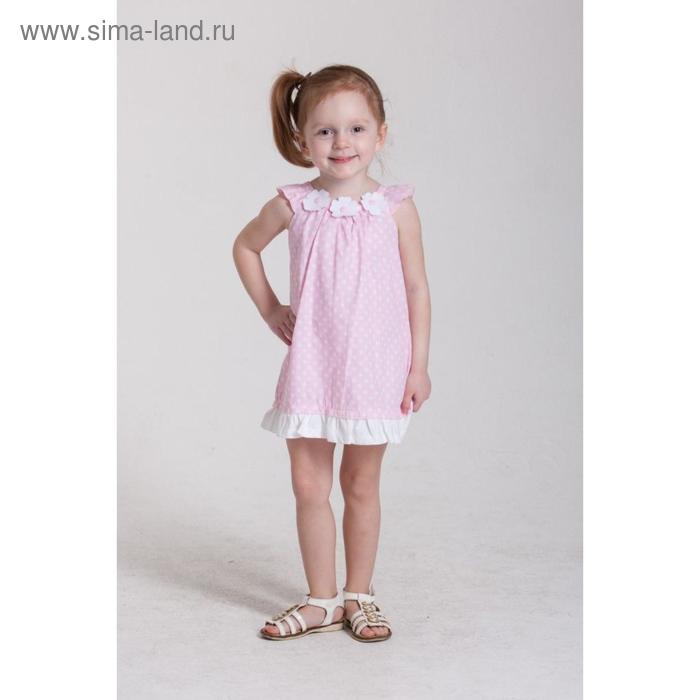 Платье, рост 80, 86, 92 см, цвет розовый, салатовый, 6 шт в уп.