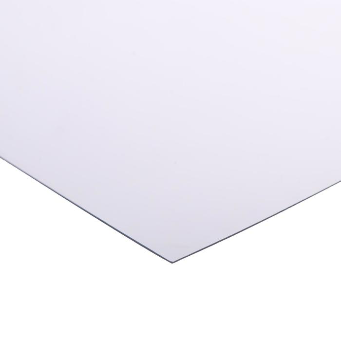 Лист ПЭТ-А, толщина 0,5 мм, 1,25 × 2,05 м, прозрачный