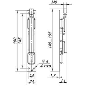 

Задвижка торцевая TDB 160-24 "Италия", сталь