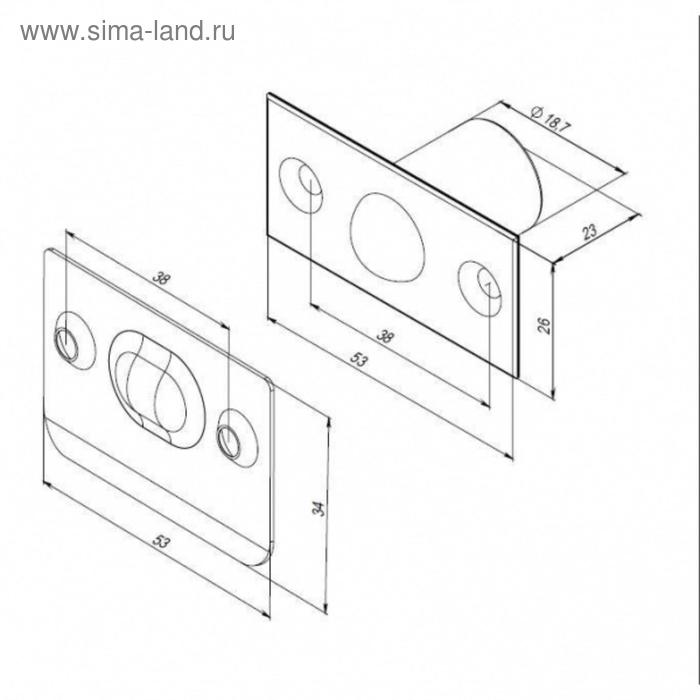 фото Шариковый фиксатор lb-15 cp, цвет хром punto