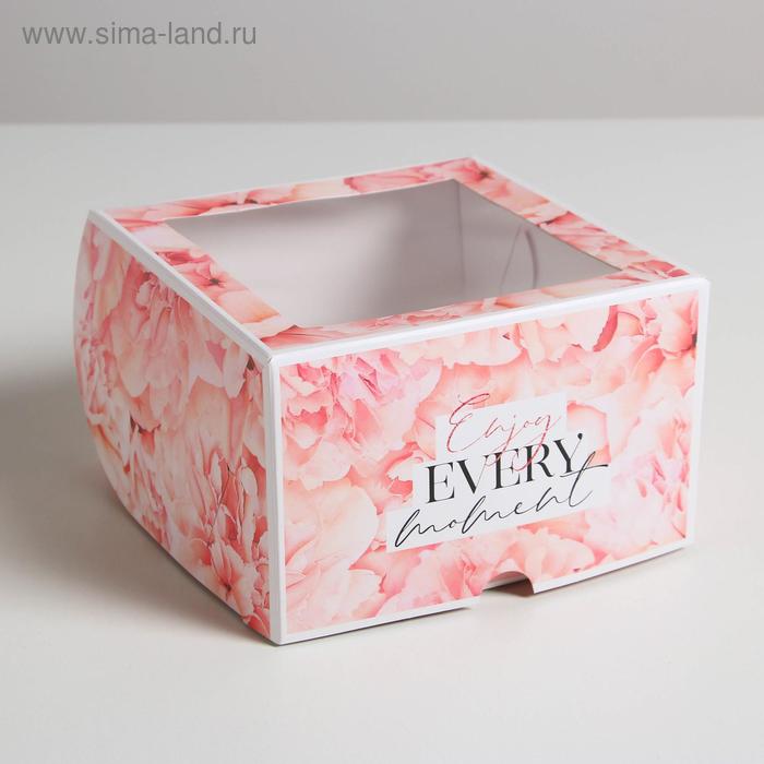 

Коробка на 4 капкейка Enjoy every moment 16 х 16 х 10см