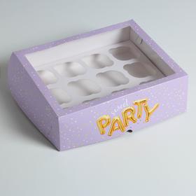 

Коробка на 12 капкейков Sweet Party 25 х 33 х 10см