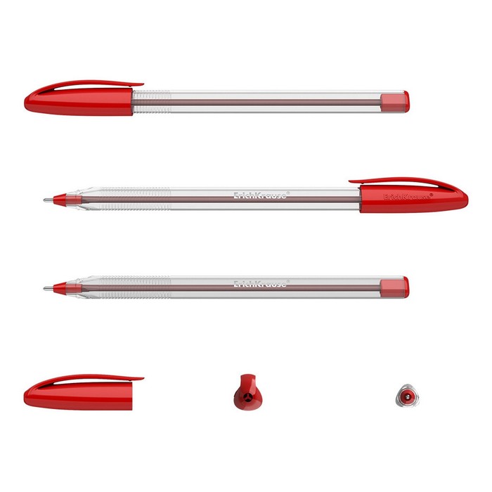 Ручка шариковая ErichKrause U-108 Classic Stick 1.0, Ultra Glide Technology, чернила красные