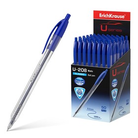 Ручка шариковая автоматическая ErichKrause U-208 Classic Matic 1.0, Ultra Glide Technology, чернила синие