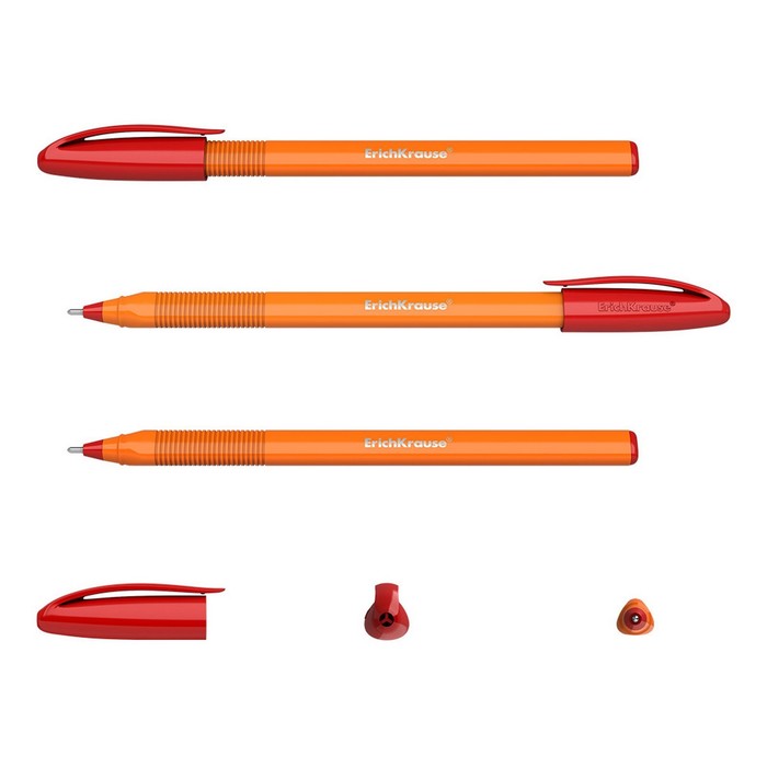 

Ручка шариковая ErichKrause U-108 Orange Stick 1.0, Ultra Glide Technology, чернила красные