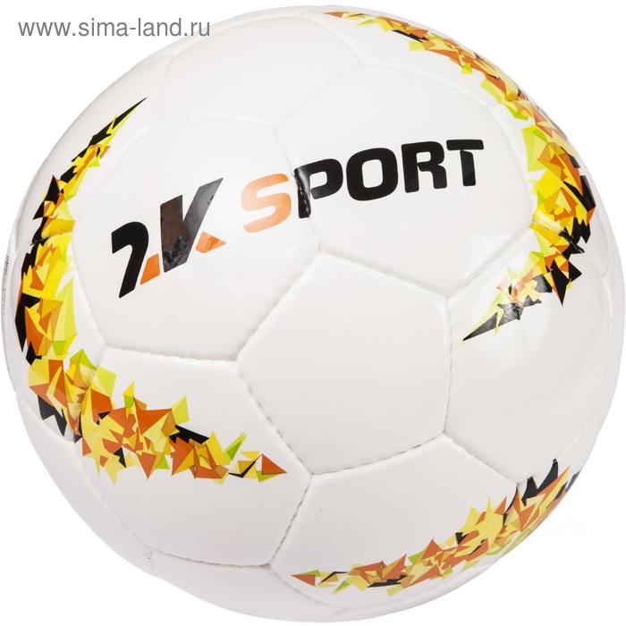 фото Мяч футбольный 2k sport crystal evolution , white/yellow, размер 5 2к
