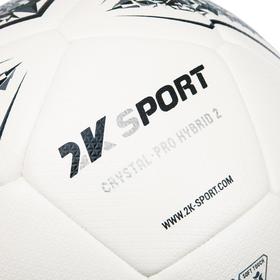 

Мяч футбольный 2K Sport Crystal Pro Hybrid 2, white/grey, размер 5