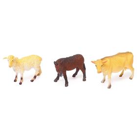 Набор животных «Фермерское хозяйство», 3 фигурки от Сима-ленд