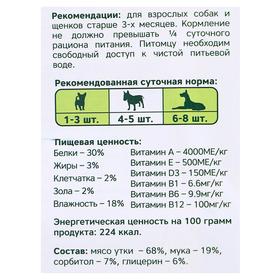 

Пикантные сосиски из утки для собак, 500г (банка)